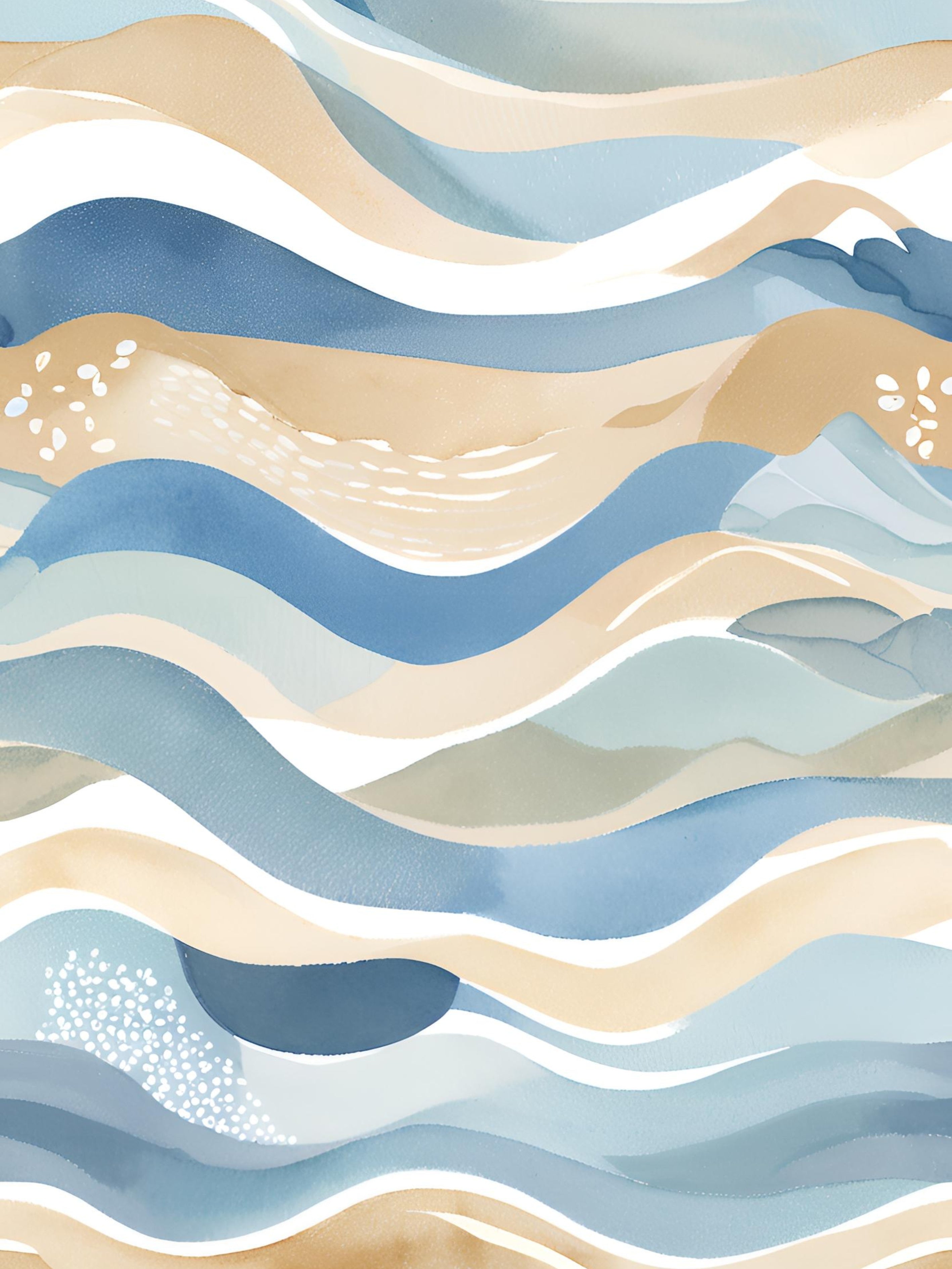 Blue Waves Modern Serenity