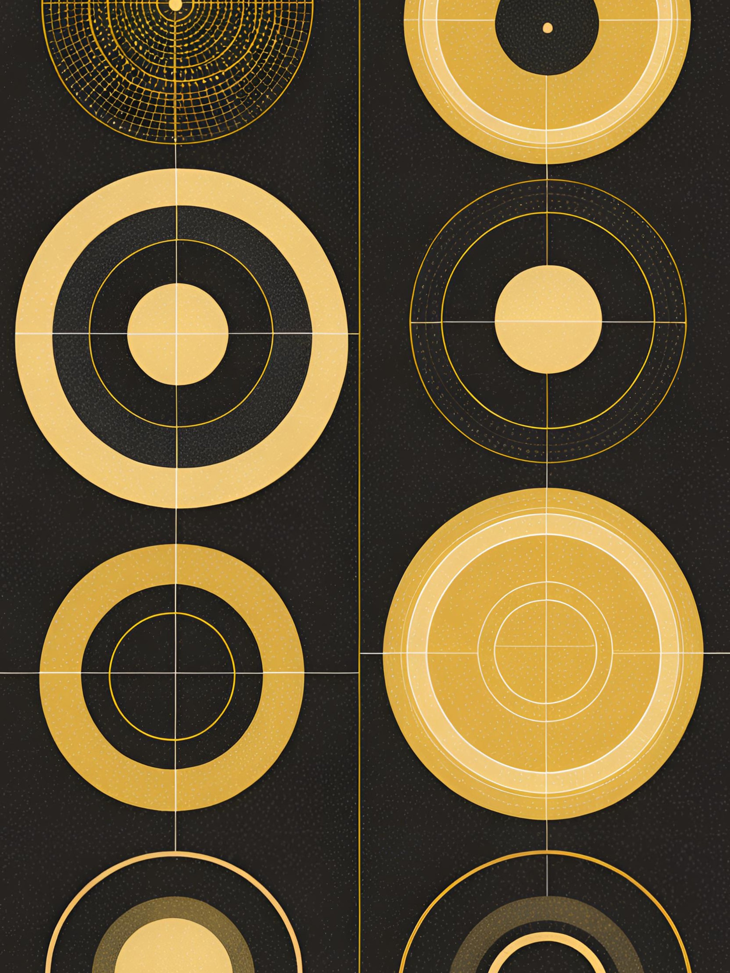 Gold Harmony Modern Circles