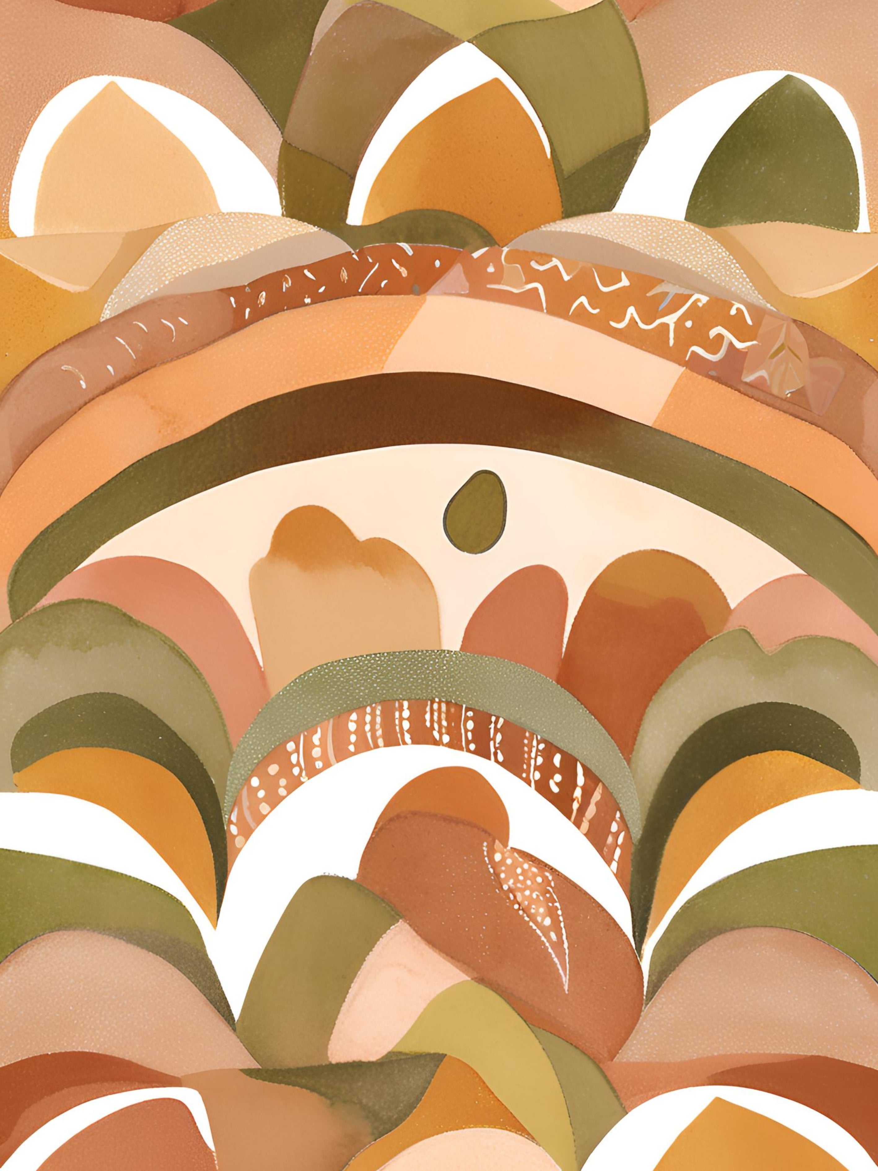 Earthy Serenity Abstract Landscape