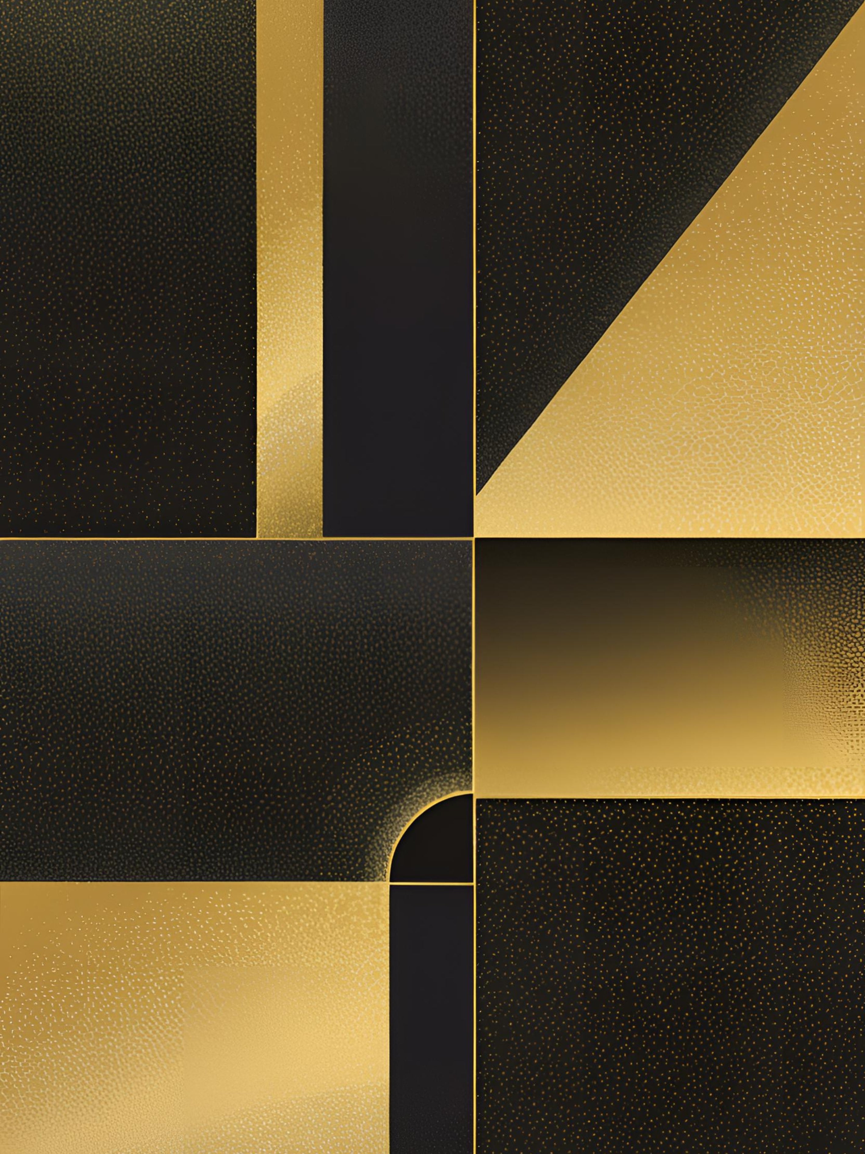 Golden Calm Abstract Geometry