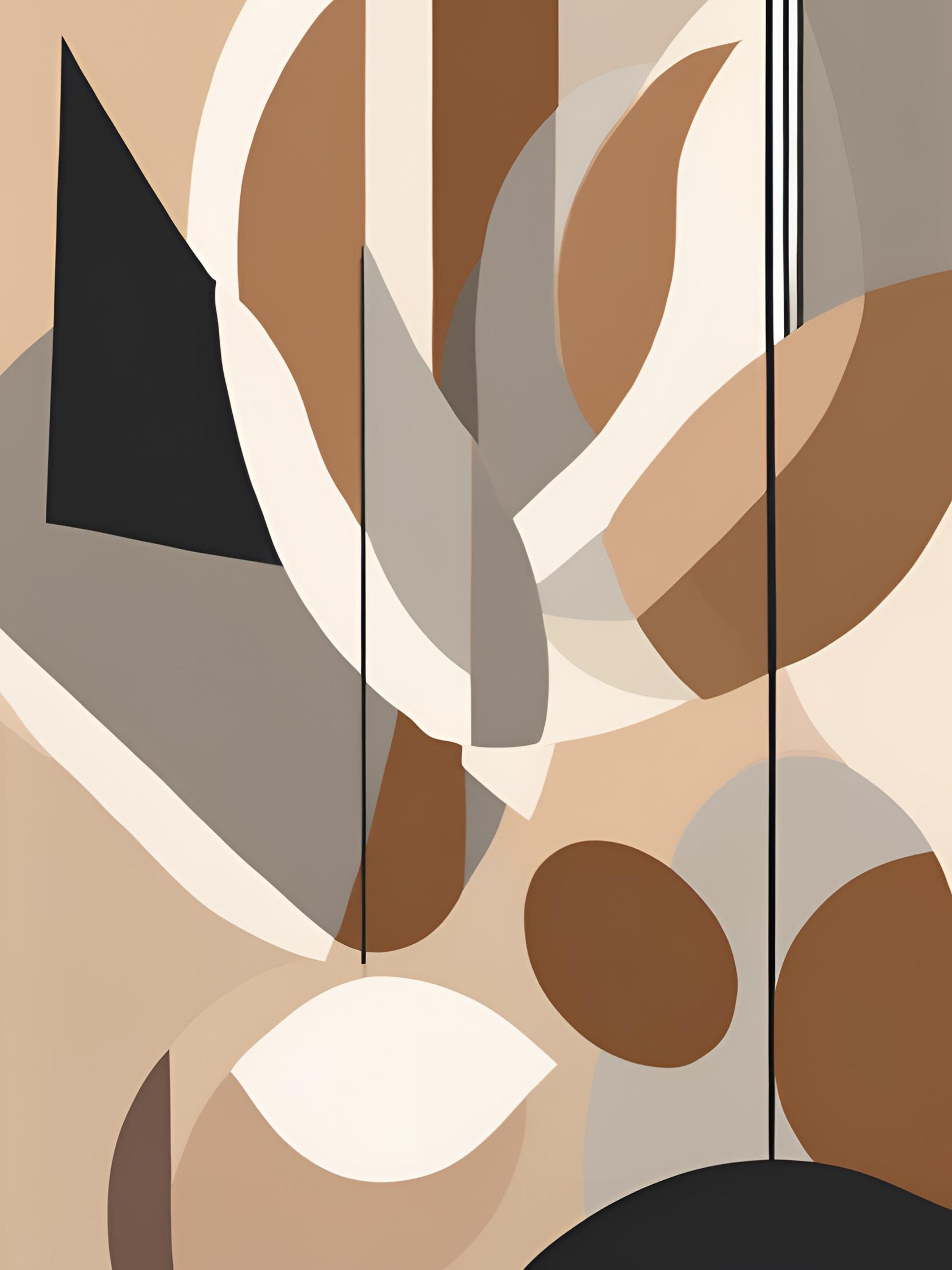 Earthy Calm Abstract Harmony