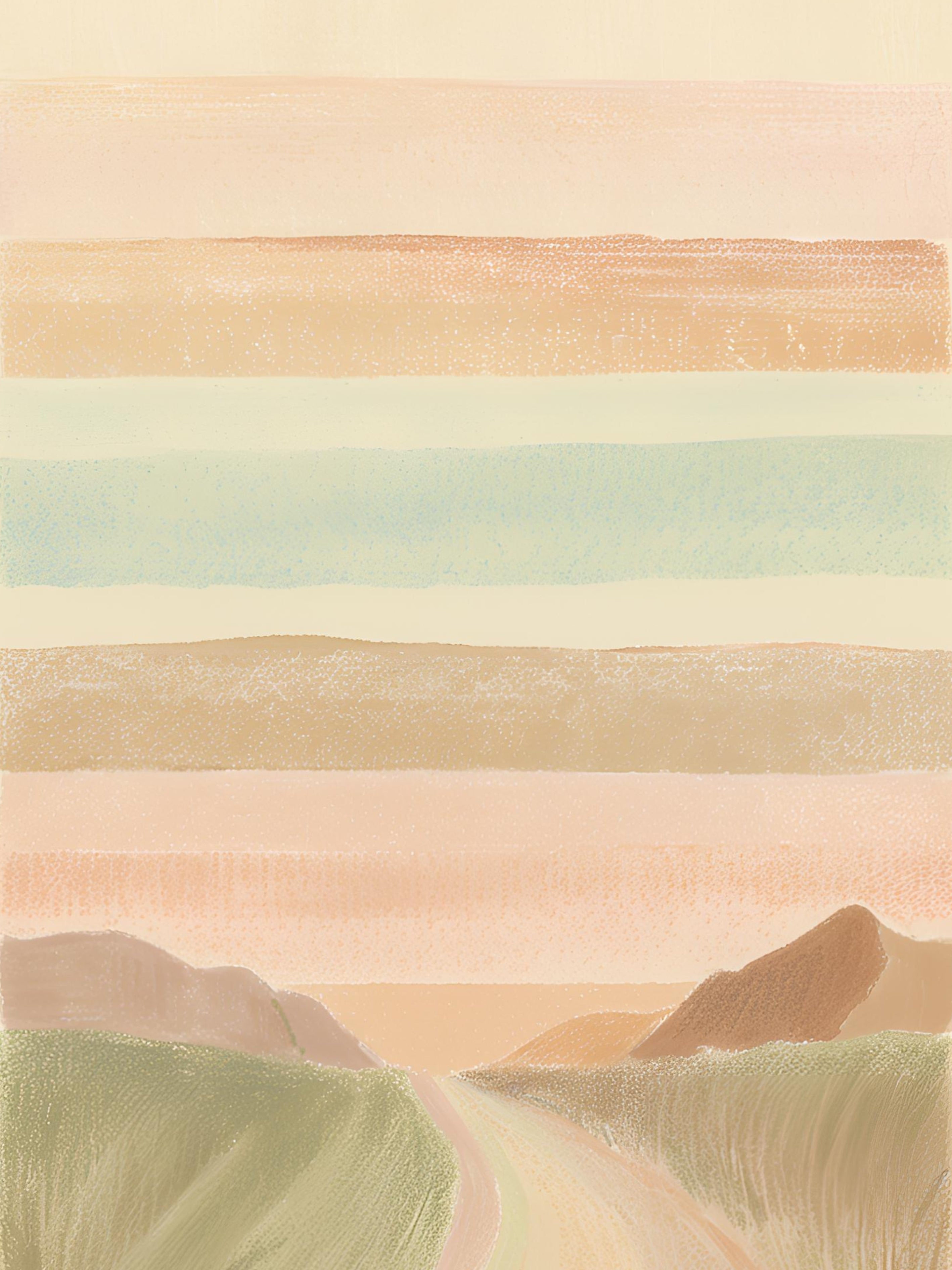 Pastel Horizon Calm Abstract