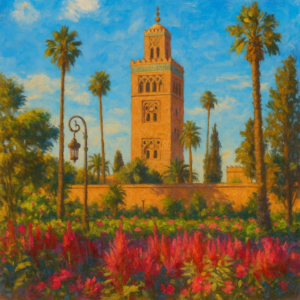 Azure Mosque Calm Impressionist